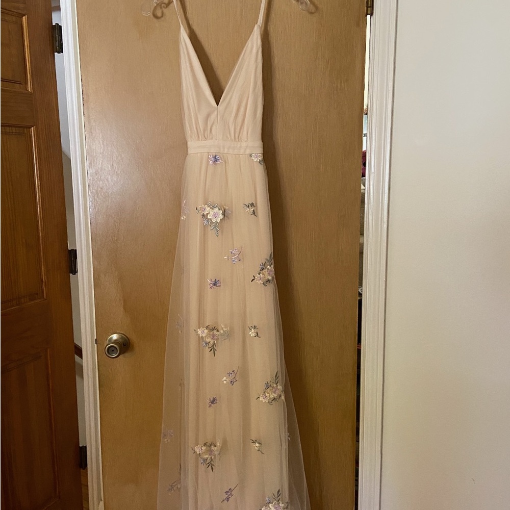 Elegant Floral Embroidered Dress